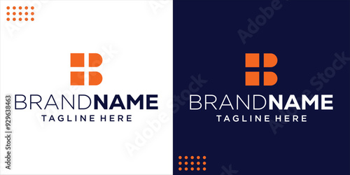 Creative Abstract Logo HB Glass House, Design Inspiration, Illustration, Vector