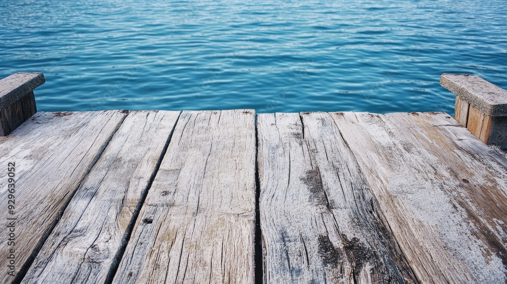 Weathered wooden dock with visible knots and cracks, perfect for a rustic and nautical theme. Weathered wooden dock with visible knots and cracks, perfect for a rustic and nautical theme.