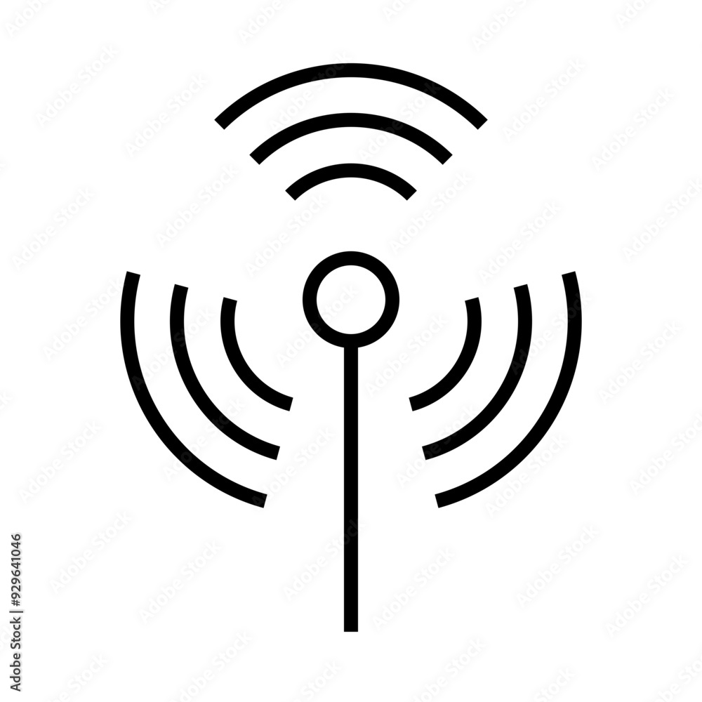 Telecommunications Tower icon Design Telecommunications Tower icon Design