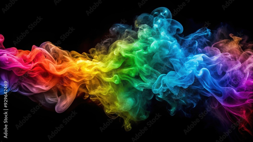 Colorful smoke swirling in dynamic waves, creating a chaotic yet harmonious dance of vibrant hues and textures , motion Colorful smoke swirling in dynamic waves, creating a chaotic yet harmonious dance of vibrant hues and textures , motion