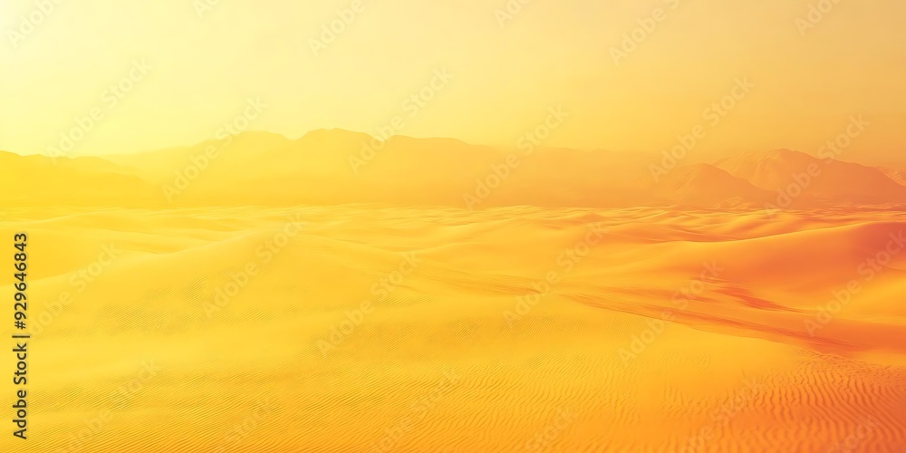 Obraz premium Golden Desert Landscape Illustration