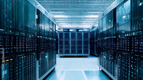 The room is filled with a massive supercomputer, a colossal server its powerful presence overseeing the complex operations of the digital world. Generative AI