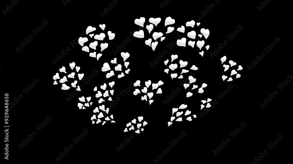 2D Element Motion FX Flash Animation with Abstract Elements featuring a broken white heart symbol of various sizes 2D Element Motion FX Flash Animation with Abstract Elements featuring a broken white heart symbol of various sizes