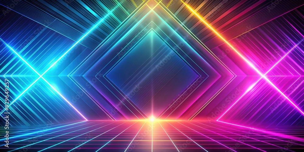 Neon colored geometric speed lines abstract technology background, neon, colored, geometric, speed lines, abstract Neon colored geometric speed lines abstract technology background, neon, colored, geometric, speed lines, abstract