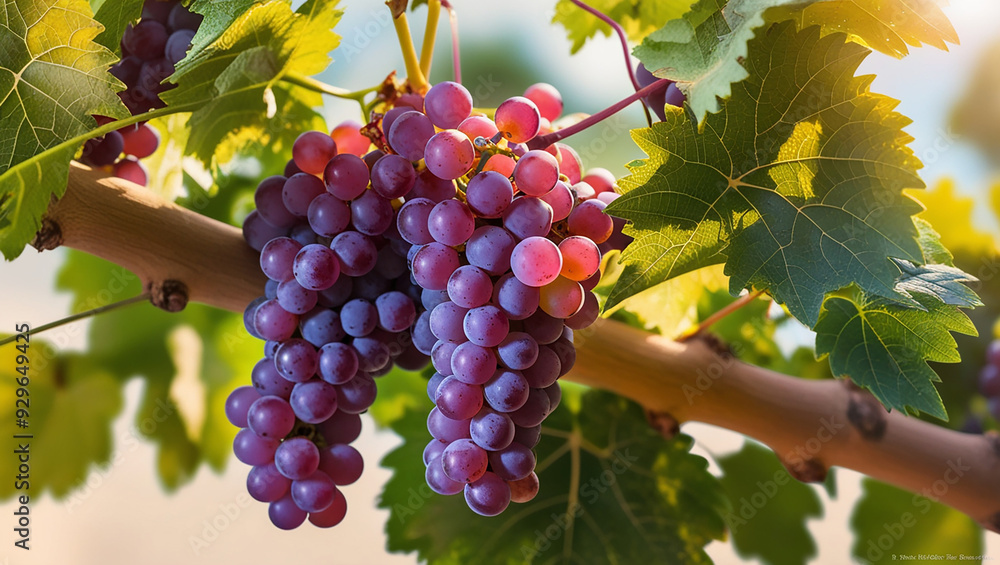 image of fresh grapes, on green leaves stock image of fresh grapes, on green leaves stock