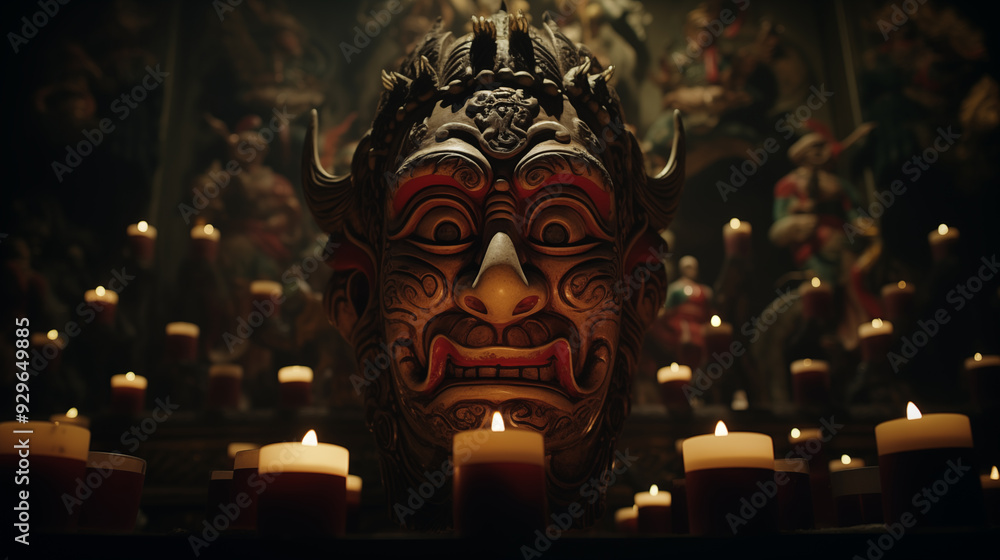 Obraz premium an occasion to offer sacrifices to ancient idols by lighting candles