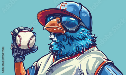 Cute Chicken Kicking a soccer ball Cartoon Vector Icon Illustration