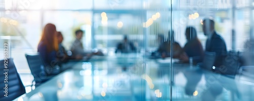 Blurred View of a Modern Office Conference Room