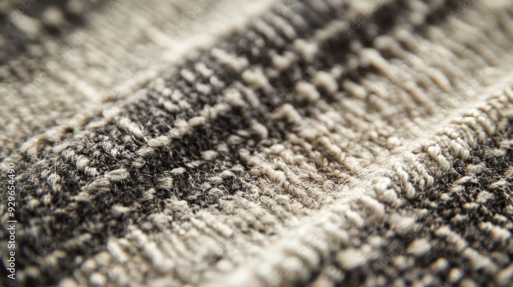 Closeup of Gray and White Knit Fabric. Closeup of Gray and White Knit Fabric.