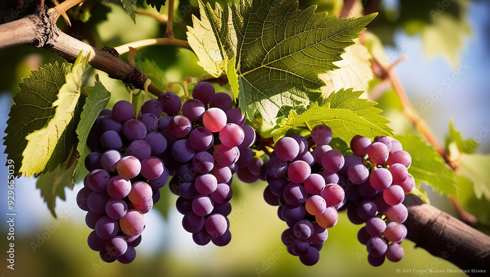 image of fresh grapes, on green leaves stock image of fresh grapes, on green leaves stock