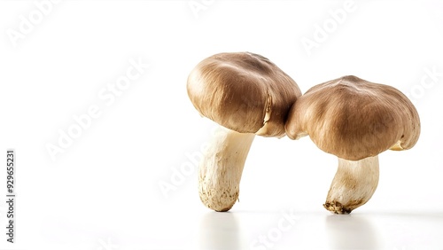 Eringii Mushroom on white background