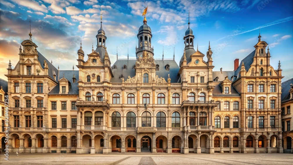 Obraz premium Historic building with four distinct sections showcasing stunning architecture , Four Courts