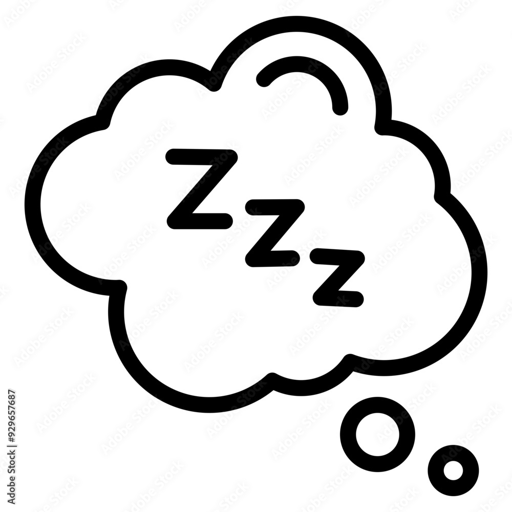 Sleep ZZZ Speech Bubble Icon Sleep ZZZ Speech Bubble Icon