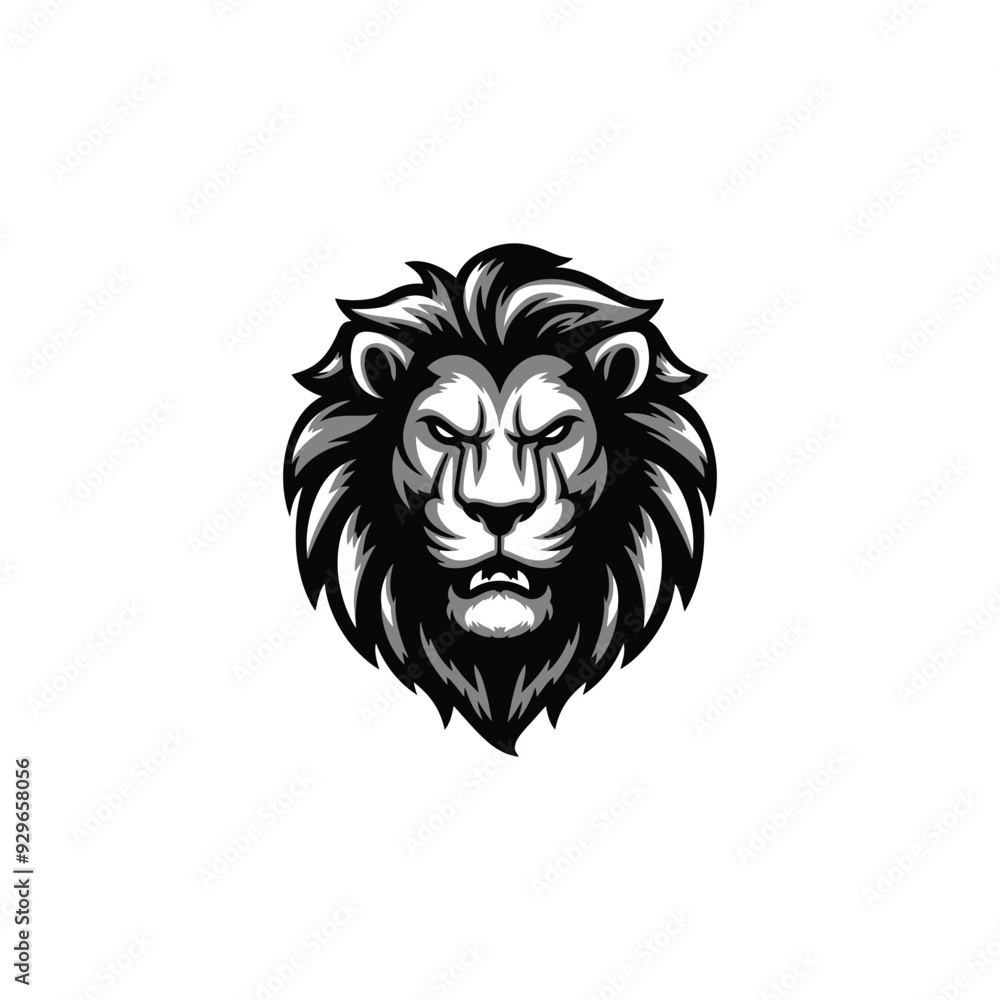 Fototapeta premium Lion head logo animal vector template illustration