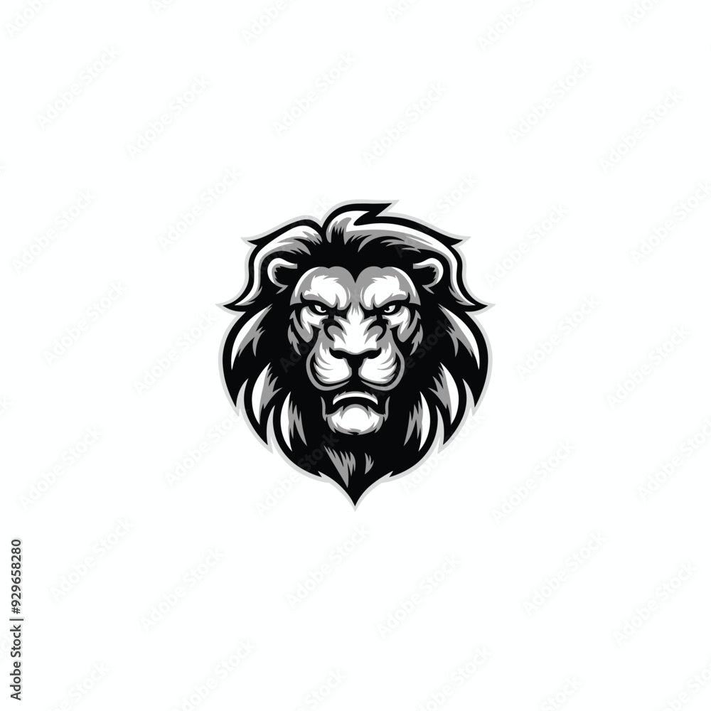 Fototapeta premium Lion head logo animal vector template illustration