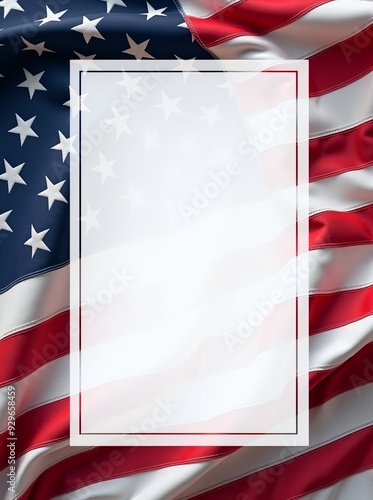 USA flag background, vertical copy space, ideal for 4th of July, Memorial Day promotions, patriotic messages, marketing, events, celebrations.
