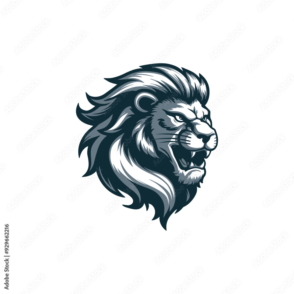 Fototapeta premium Lion head logo animal vector template illustration