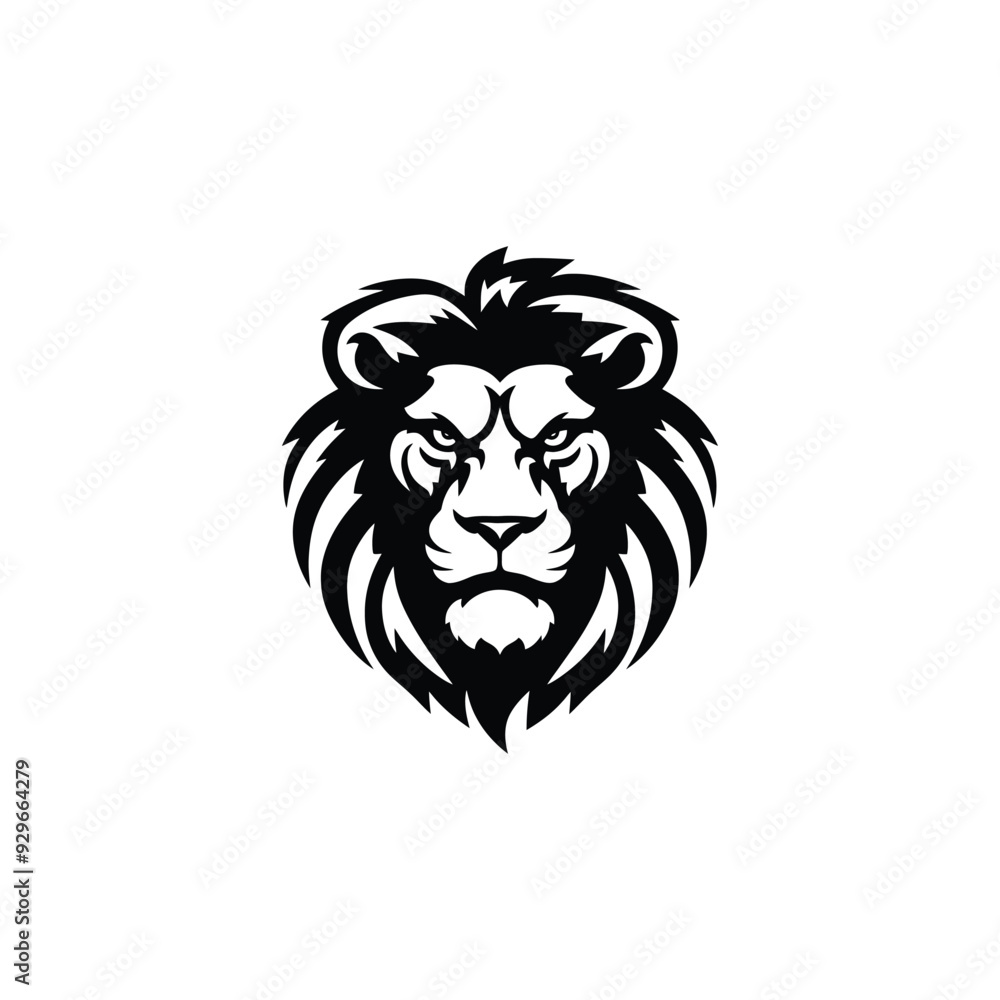 Obraz premium Lion head logo animal vector template illustration