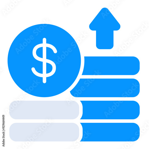 Economic Growth solid duo tone icon