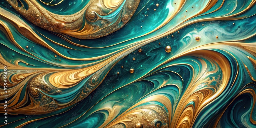 Luxurious abstract fluid art pattern with elegant swirls of gold and teal, luxurious, abstract, fluid art, gold, teal, elegant Luxurious abstract fluid art pattern with elegant swirls of gold and teal, luxurious, abstract, fluid art, gold, teal, elegant