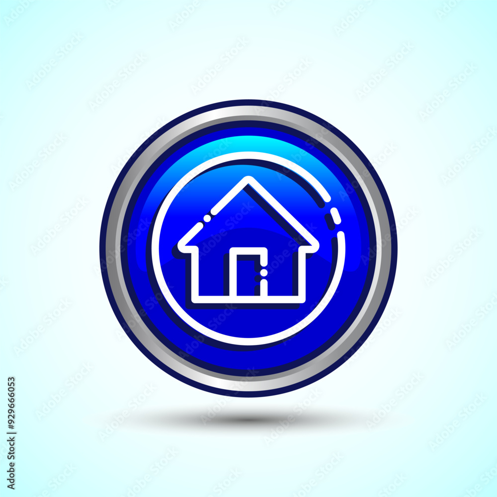 Home Icon Button Design Illustration, Main Page Icon For Mobile and Web Home Icon Button Design Illustration, Main Page Icon For Mobile and Web