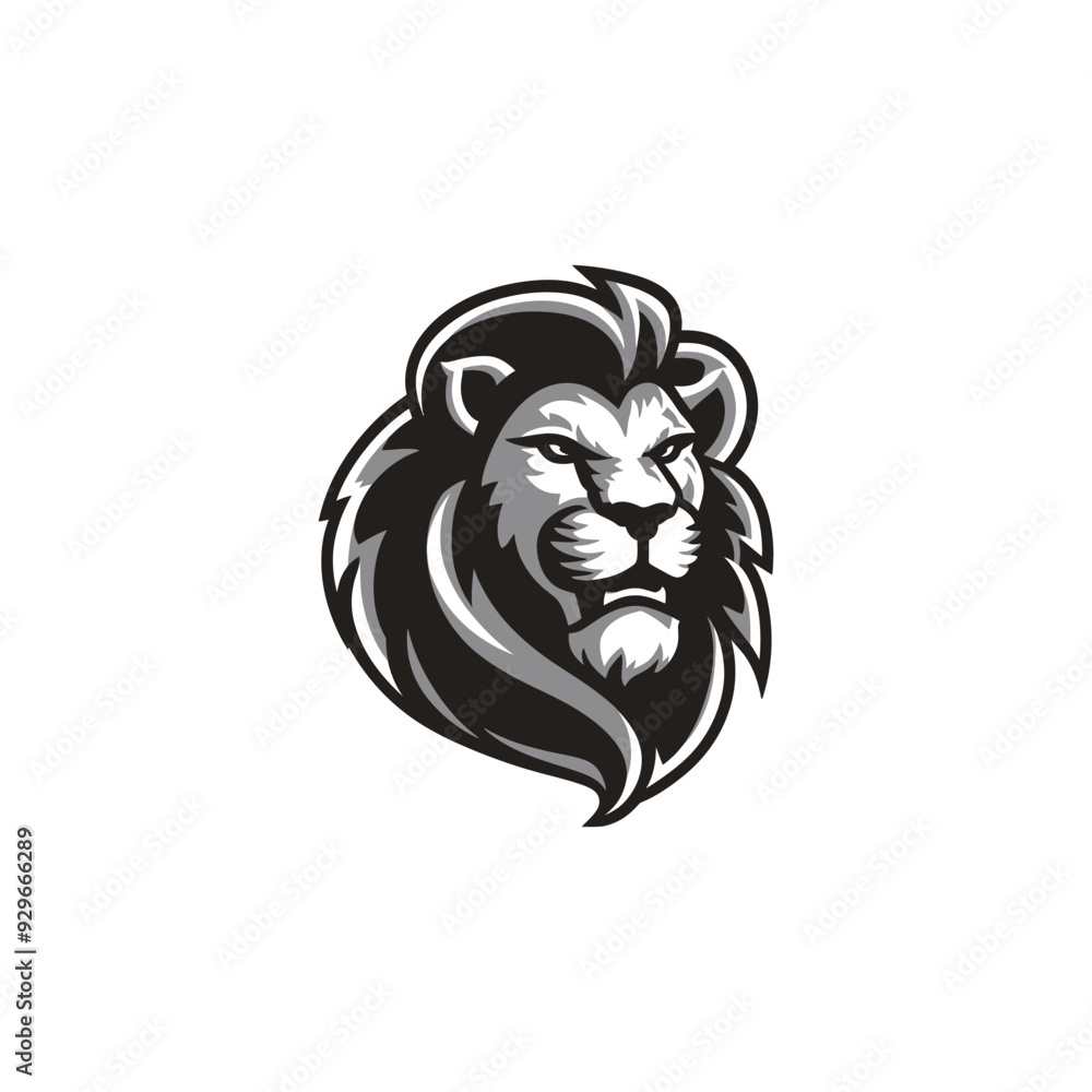 Fototapeta premium Lion head logo animal vector template illustration