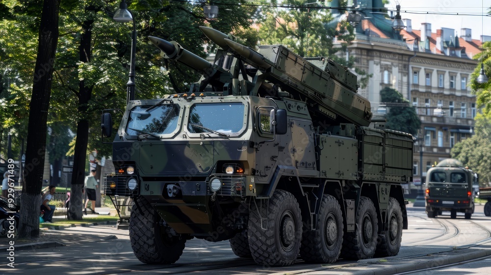 Vilnius Lithuania 2023-07-10 The MIM-104 Patriot is a surface-to-air missile (SAM) system, the primary such system used by the United States Army and several allied states Vilnius Lithuania 2023-07-10 The MIM-104 Patriot is a surface-to-air missile (SAM) system, the primary such system used by the United States Army and several allied states