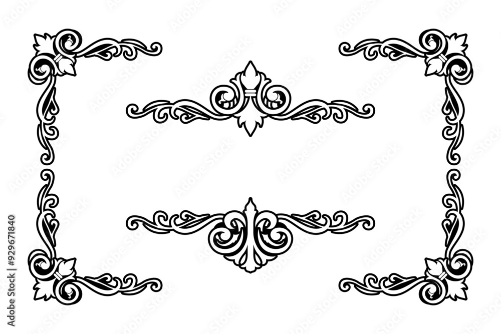 Obraz premium 03012024-Baroque-Decorative-Template-01