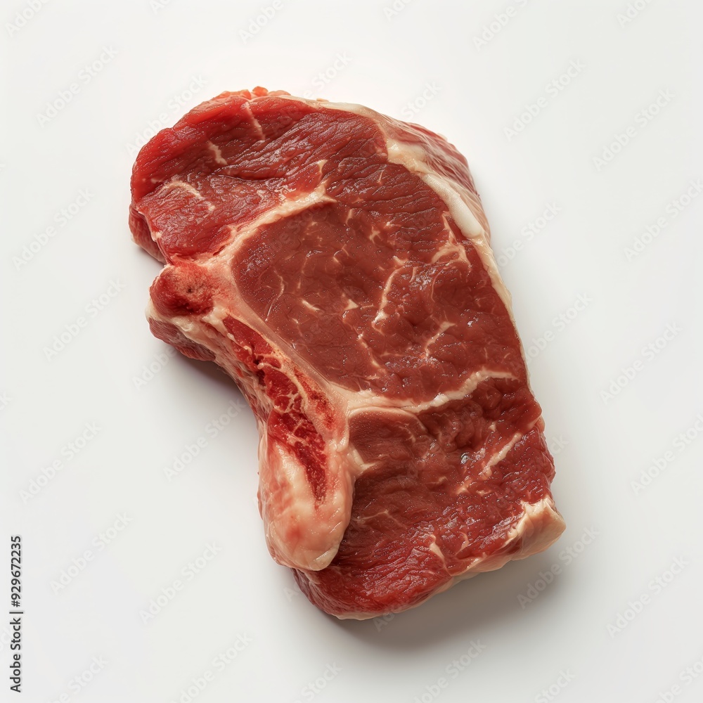 raw fresh chunk of meat sliced isolated on white background raw fresh chunk of meat sliced isolated on white background