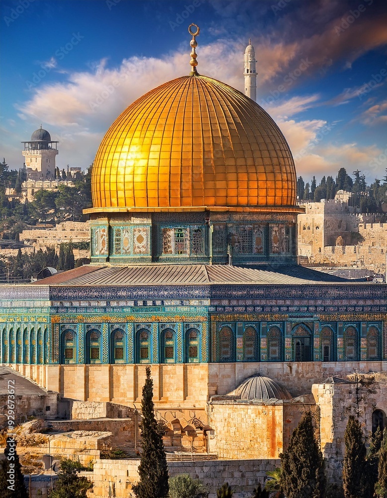 Obraz premium The Sacred Dome of Al-Aqsa