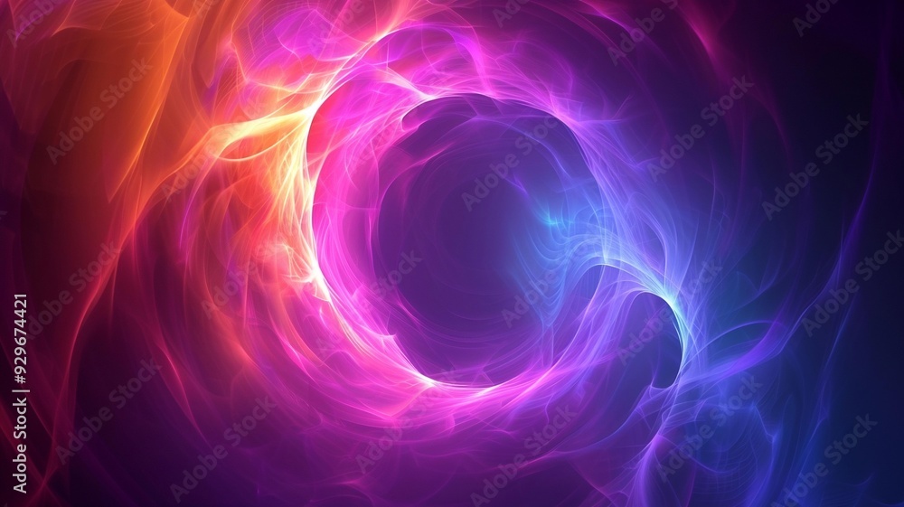 Vibrant and Colorful Outer Space Light Tunnel Abstract Background Vibrant and Colorful Outer Space Light Tunnel Abstract Background