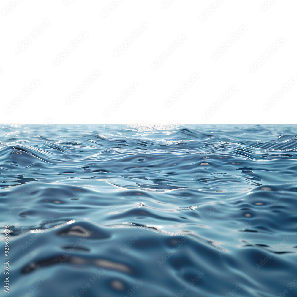 Water surface on white background. Water surface on white background.