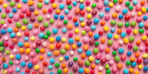 Colorful drops and hard candies on a pink background seamless pattern, rendering, colorful, drops