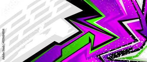 abstract geometric shapes sports background design, racing car decal