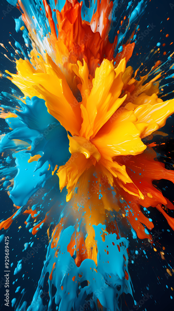 Color explosion, abstract art design Color explosion, abstract art design