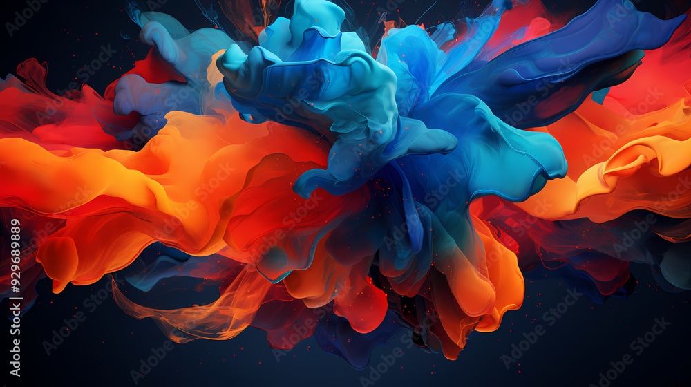 Fototapeta premium Color explosion, abstract art design