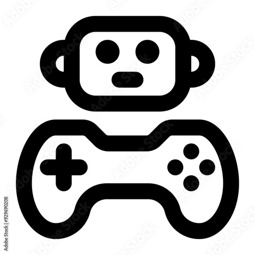 bot, game character, bot player, game bot, character, robot, video game outline icon
