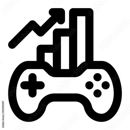 game chart, game analysis, game trend, game analytics, game report, game development outline icon