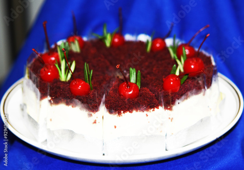 home made deliciaus cherry cake.