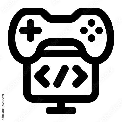 game development, game, programming, coding, gaming, engineering outline icon