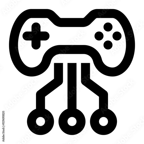 game technology, game system, network, game development, game application, game controller outline icon