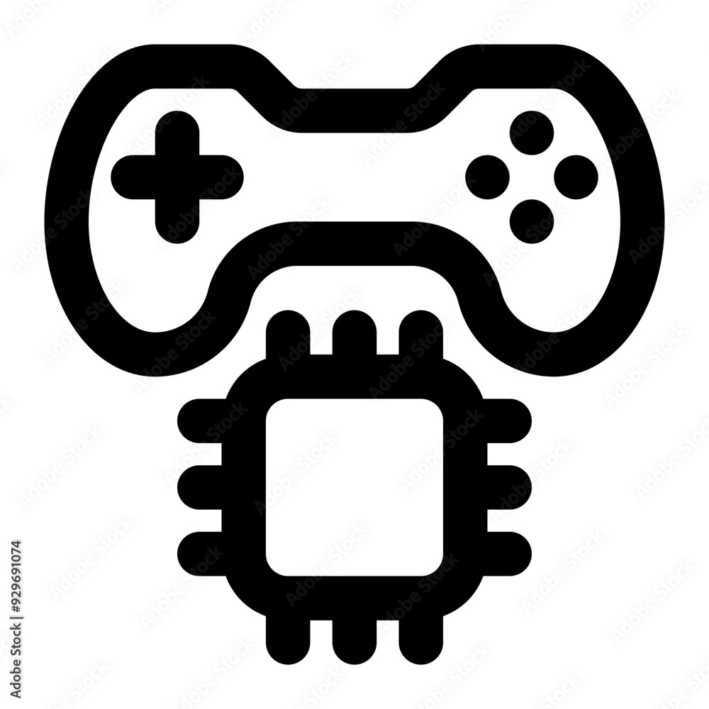 gaming chipset, gaming processor, gaming cpu, gaming, hardware, gaming technology outline icon gaming chipset, gaming processor, gaming cpu, gaming, hardware, gaming technology outline icon