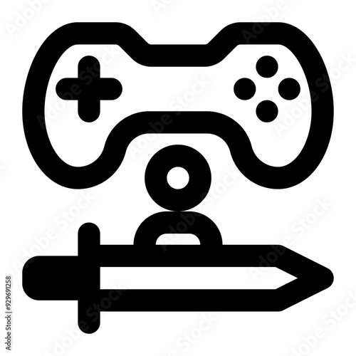 role playing, game, rpg, gamer, video game, game genre, fighting game, adventure game outline icon