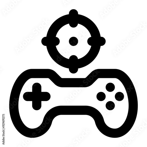 shooting game, targeting game, first person, shooter, fps, video game, game genres, game development outline icon