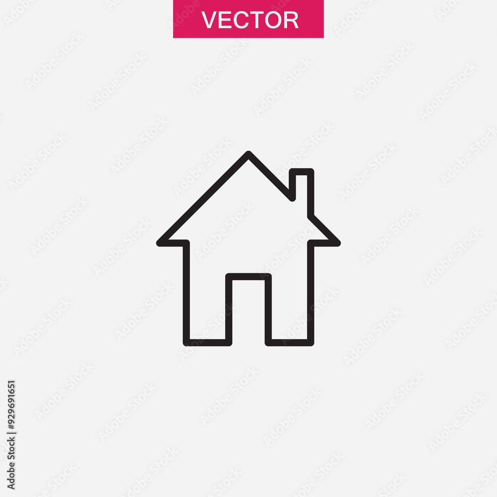 Home icon vector illustration. House sign vector linear illustration for web and app on white background..eps Home icon vector illustration. House sign vector linear illustration for web and app on white background..eps