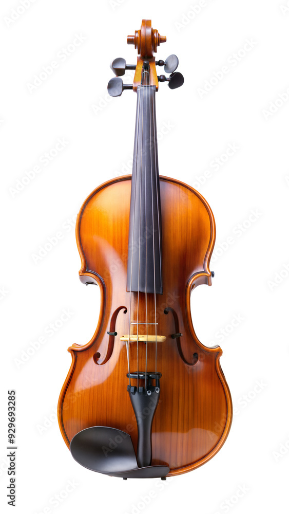 Fototapeta premium Vintage violin isolated on transparent background