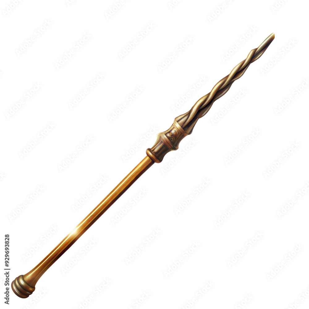 Wooden magic wand isolated on transparent background Wooden magic wand isolated on transparent background
