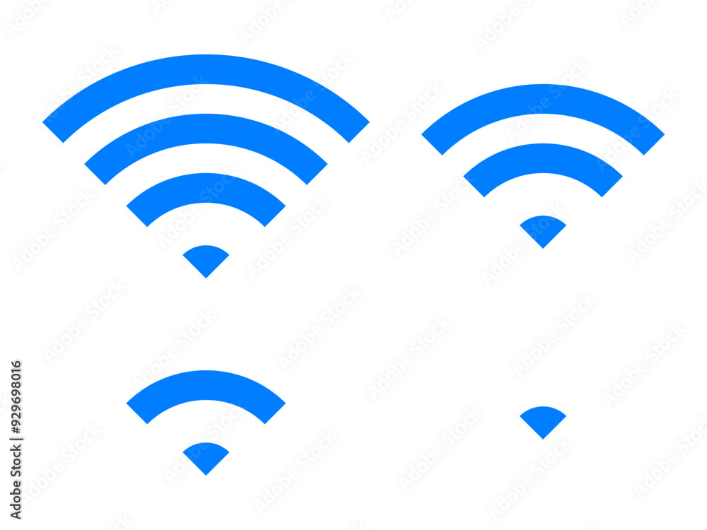 Set of vector Wi-Fi icon for communication, telecommunication. Communication wireless signal level wifi. Clipart illustration. Mobile bar status. Set of vector Wi-Fi icon for communication, telecommunication. Communication wireless signal level wifi. Clipart illustration. Mobile bar status.