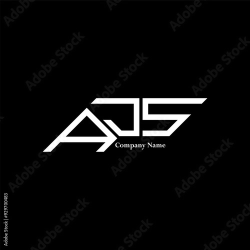 AJS logo design, AJS simple and modern logo. AJS luxurious alphabet design photo