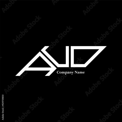 AUO logo design, AUO simple and modern logo. AUO luxurious alphabet design photo